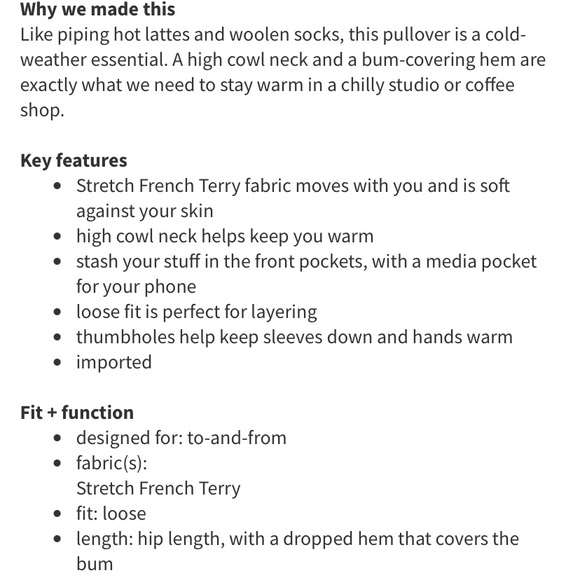 LULULEMON Heathered Gray/White On The Double Pullover size 8 - Picture 4 of 13